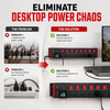 15A 2U Metered Rack Mount PDU with 8 NEMA 5-15R Outlets, Full Display Metering, Surge Protection, Master Switch & ETL Listed