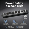 20A Aluminum Desktop PDU Power Strip with NEMA 5-20P Plug, 7 AC Outlets, Circuit Breaker & ETL Listed