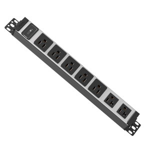 20A Aluminum Desktop PDU Power Strip with NEMA 5-20P Plug, 7 AC Outlets, Circuit Breaker & ETL Listed