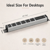 15A Aluminum Desktop PDU Power Strip with 5 Outlets, USB-C 65W Charger, Circuit Breaker and ETL Listed