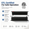 Industrial Grade 1+1U Rack PDU with 9 NEMA 5-15R Outlets, Surge Protective Device & ETL Listed