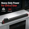 High Power Industrial PDU, 1U 50A Electrical Distribution Unit with IEC C13 & C19 Receptacles for Server and Equipment Applications