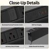 Aluminum Embedded Desktop Power Distribution Unit with 9 NEMA 5-15R Outlets, USB Charger & Overload Protection