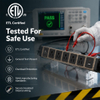 Wood Grain Aluminum PDU Power Strip with Circuit Breaker, 5 Outlets, ETL Listed