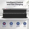 Black 1+1U UK PDU with 7 BS 1363 Sockets, USB-C PD 20W Charging & Overload Protection