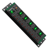 Green Power Series 2U UK PDU with 5 BS 1363 Sockets, 6 Green Double-Pole Switches & Overload Protection