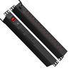 1+1U CN Series UK PDU with 7 BS 1363 Sockets, Red Double-Pole Switch, USB-C PD 30W & Surge Protection