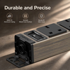 Wood-Grain 1U UK PDU with 6 BS 1363 Sockets, USB-C PD 20W Fast Charging & Illuminated Circuit Breaker