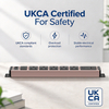 Pink 1U UK PDU with 5 BS 1363 Sockets, USB-C PD 30W Fast Charging, Surge Protection & Illuminated Circuit Breaker