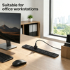 Recessed Desktop Power Outlet with USB Charging for Office Workstations & Conference Tables, 5 NEMA 5-15R Outlets, ETL Listed