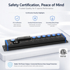 15A 2U Smart Metered Rack PDU with 6 NEMA 5-15R Outlets, 65W USB-C Charging, Full Display Metering, Surge Protection & ETL Listed