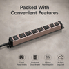 DeskPower 20A Pink Aluminum Desktop PDU – Premium Power Solution with Circuit Protection