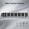 DeskPower 15A Silver Aluminum Desktop PDU Power Station with Circuit Breaker & ETL Listed