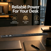 20A Embedded Desktop PDU with 6 AC Outlets, 65W USB-C Charging, Digital Meter Display, Surge Protection & ETL Listed