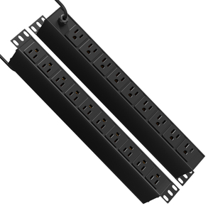 15A 1+1U Aluminum Rack PDU with 19 NEMA 5-15R Outlets, ETL Listed Power Distribution Unit
