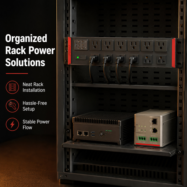 20A Industrial 2U High Power PDU Power Distribution Unit with NEMA 5-15R & NEMA 5-20R Outlets