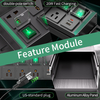 PEDIU 2U Aluminum Switched PDU Power Strip, 6 NEMA 5-15R Outlets, 15A 125V, ETL Listed, Desktop & Home Office Power Distribution Unit