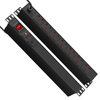 Black 1+1U UK PDU with 7 BS 1363 Sockets, USB-C PD 20W Charging & Overload Protection