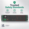Green Power Series 2U UK PDU with 6 BS 1363 Sockets, USB-C PD 65W Fast Charging, Full Display Metering, Filtered Surge Protection & Overload Protection