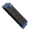 Blue Power Series 2U UK PDU with 7 BS 1363 Sockets, USB-C PD 30W Fast Charging, Digital Power Meter & Overload Protection