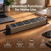 Wood-Grain 1U UK PDU with 4 BS 1363 Sockets & Illuminated Circuit Breaker Switch