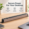 Pink 1U UK PDU with 5 BS 1363 Sockets, USB-C PD 30W Fast Charging, Surge Protection & Illuminated Circuit Breaker