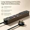 3 Outlet Aluminum Travel Power Strip with USB-C Charging & Circuit Breaker, ETL Listed