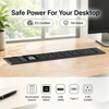ETL Listed Embedded Desktop PDU Power Strip with 5 NEMA 5-15R Outlets, 30W USB Charging & Power Meter