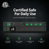 15A 2U Metered Rack PDU with 4 NEMA 5-15R Outlets, Surge Protection, USB Charging, Double Pole Switch & ETL Listed