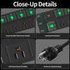 15A 2U Rack PDU with 10 NEMA 5-15R Outlets, Double Pole Master Switch, Overload Protection & ETL Listed