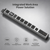 20A Aluminum Desktop PDU Power Strip with 6 Outlets, USB-C 65W Charger, Surge Protector, Digital Meter & ETL Listed