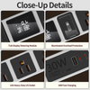 15A Aluminum Desktop PDU Power Strip with 5 Outlets, USB-C USB Charger, Digital Power Meter and Circuit Breaker
