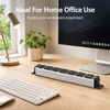 15A Silver Aluminum Desktop PDU Power Strip with 5 Outlets, USB Charging, Circuit Breaker and ETL Listed