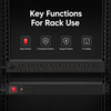 15A 1+1U Rack PDU Power Strip with 9 NEMA 5-15R Outlets, Master Switch, Surge Protection & ETL Listed