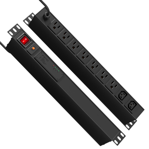 15A 1+1U Rack PDU with 7 NEMA 5-15R Outlets, 2 C13 Ports, Surge Protection & ETL Listed