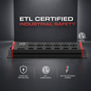 Industrial Heavy Duty PDU Power Distribution Unit, 20A High Capacity with NEMA 5-15R & 5-20R Outlets, Surge Protection & ETL Listed