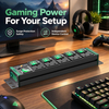 Green Power Series 2U UK PDU with 5 BS 1363 Sockets, 6 Green Double-Pole Switches & Overload Protection