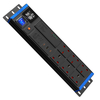 Blue Power Series 2U UK PDU with 6 BS 1363 Sockets, USB-C PD 65W Fast Charging, Digital Meter Display, Filtered Surge Protection & Overload Protection