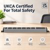 1U UK Rack PDU with 6 Power Outlets, 65W USB-C PD Fast Charger and Illuminated Switch
