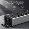 Wood-Grain 1U UK PDU with 6 BS 1363 Sockets, USB-C PD 65W Fast Charging & Illuminated Circuit Breaker