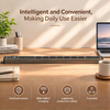 Wood-Grain 1U UK PDU with 6 BS 1363 Sockets, USB-C PD 65W Fast Charging, Digital Meter Display, Filtered Surge Protection & Illuminated Circuit Breaker
