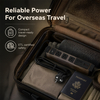 Premium Aluminum Travel PDU Power Strip with Wood Grain Finish, 3 Outlets, 30W USB-C Fast Charging, Circuit Protection & ETL Listed