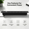 Recessed Desktop Power Outlet with USB Charging for Office Workstations & Conference Tables, 5 NEMA 5-15R Outlets, ETL Listed