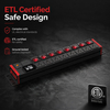 15A 2U Metered Rack Mount PDU with 8 NEMA 5-15R Outlets, Full Display Metering, Surge Protection, Master Switch & ETL Listed