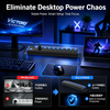 15A 2U Aluminum Rack PDU with 10 NEMA 5-15R Outlets, Blue Master Switch, Overload Protection & ETL Certification