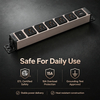 Pink Aluminum Desktop PDU Power Strip 15A with USB-C & USB Charging, Circuit Breaker Protection and ETL Listed