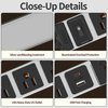15A Silver Aluminum Desktop PDU Power Strip with 5 Outlets, USB Charging, Circuit Breaker and ETL Listed