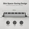 DeskPower 15A Silver Aluminum Desktop PDU Power Station with Circuit Breaker & ETL Listed