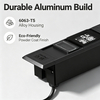 20A Embedded Desktop PDU with 6 AC Outlets, 65W USB-C Charging, Digital Meter Display, Surge Protection & ETL Listed