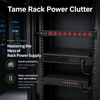 Professional 15A Rack Mount PDU 1+1U with 9 Individual Power Switches, NEMA 5-15R Outlets and ETL Certification